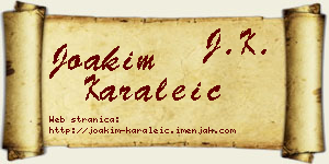 Joakim Karaleić vizit kartica